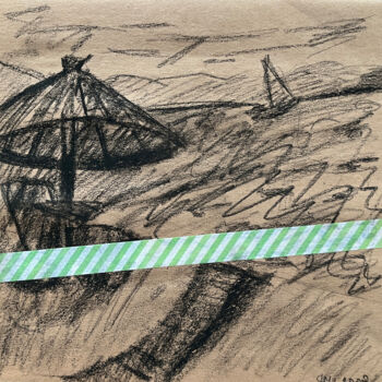 제목이 "3r34/ / Back to the…"인 콜라주 Leni Smoragdova로, 원작, 숯