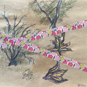 拼贴 标题为“332s / Back to the…” 由Leni Smoragdova, 原创艺术品, 铅笔