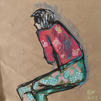 Collages getiteld "3I^T \ Back to the…" door Leni Smoragdova, Origineel Kunstwerk, Pastel