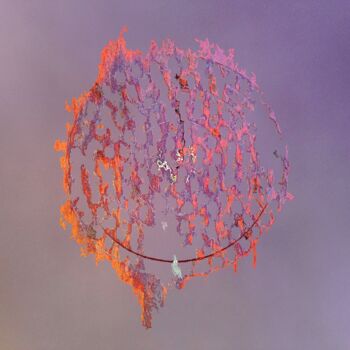 Digital Arts titled "Mandala 99" by Bettina Eberhaerd, Original Artwork, Photo Montage Mounted on Aluminium