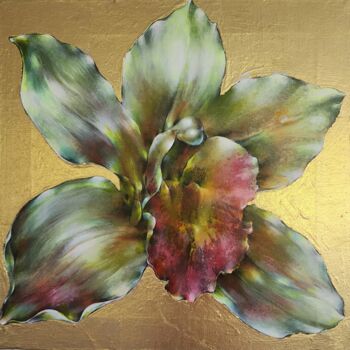 Peinture intitulée "Orchid Male" par Viktorija Bulava Viktorija Bulava, Œuvre d'art originale, Acrylique Monté sur Châssis e…