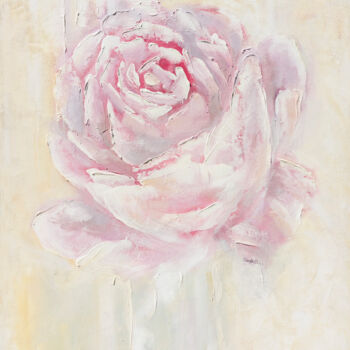 Pintura titulada "Blushing Rose" por Sanzhi Chieh, Obra de arte original, Oleo