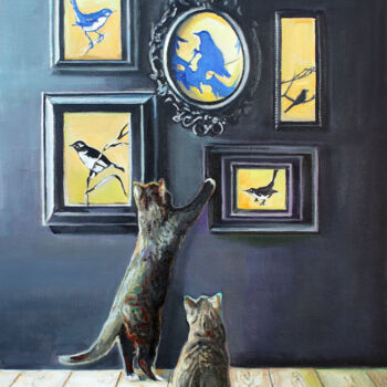 제목이 "The art of birdwatc…"인 미술작품 Timothy Matthews로, 원작, 기름 판지에 장착됨