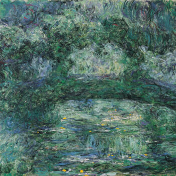 Painting titled "Le Pont japonais 3" by Claude Monet, Original Artwork, Oil