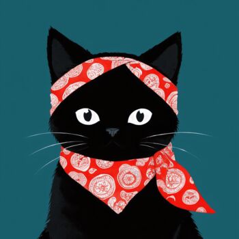 Artes digitais intitulada "Thug Life - Cat" por 1xmerch, Obras de arte originais, Trabalho Digital 2D