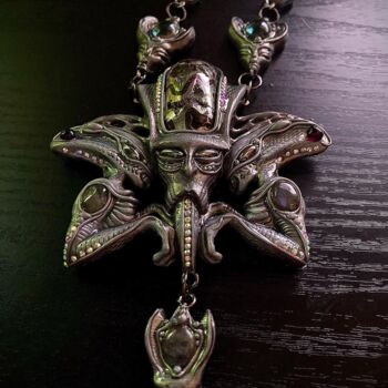 Design getiteld "Necklace “Alien”." door Olga Kras, Origineel Kunstwerk, Polymeer klei