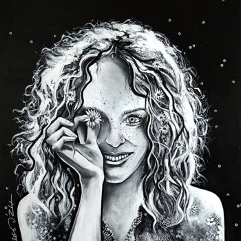 Painting titled "GÄNSEBLÜMCHEN" by Ute Kleist, Original Artwork, Oil
