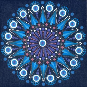 绘画 标题为“Mandala” 由Kseniia Makliuchenko, 原创艺术品, 丙烯