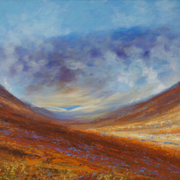 Painting titled "ROAMING LIGHT, GLEN…" by Kevan Mcginty, Original Artwork, Acrylic Mounted on Wood Stretcher frame