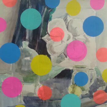 Painting titled "Yayoi Kusama 44" by Kyrylo Bondarenko, Original Artwork, Acrylic