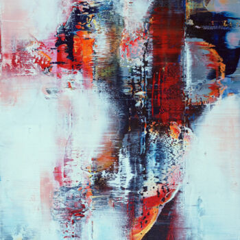 Painting titled "Abstract, 80 x 70" by Konstantin Grabowski, Original Artwork, Pigments Mounted on Wood Stretcher frame