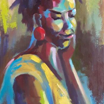 「Smiley Smile Africa…」というタイトルの絵画 Alex Mensahによって, オリジナルのアートワーク, アクリル