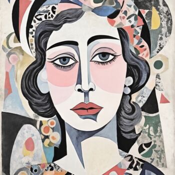 Painting titled "Elegance in Bloom" by Asel, Original Artwork, Acrylic Mounted on Wood Stretcher frame