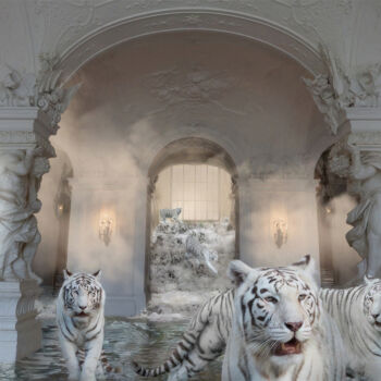 摄影 标题为“The Guardians (Fram…” 由Cheraine Collette, 原创艺术品, 数字油画 安装在其他刚性面板上