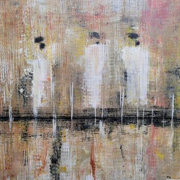 Painting titled "Echos de memoire" by Philippe Petit, Original Artwork, Oil Mounted on Wood Stretcher frame