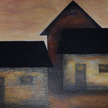 Peinture intitulée "Incendies" par Robert Ducharme, Œuvre d'art originale, Acrylique