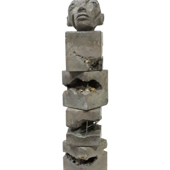 雕塑 标题为“TARIF BRUTALIST HEAD” 由Paolo Castagna (Brutalist Design), 原创艺术品, 水泥