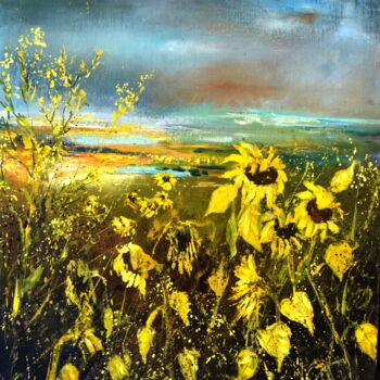Ζωγραφική με τίτλο "End of summer for s…" από Pol Ledent, Αυθεντικά έργα τέχνης, Λάδι Τοποθετήθηκε στο Ξύλινο φορείο σκελετό