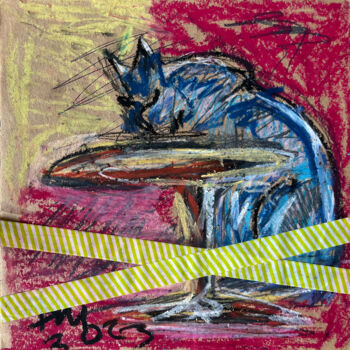 Collages getiteld "35l3 / Back to the…" door Leni Smoragdova, Origineel Kunstwerk, Pastel