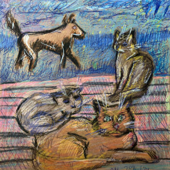 图画 标题为“З(5у / Back to the…” 由Leni Smoragdova, 原创艺术品, 粉彩