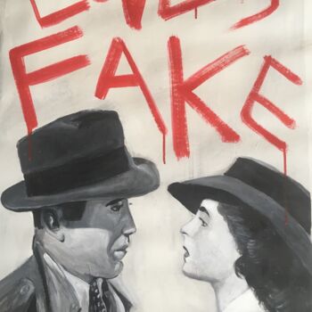 绘画 标题为“Love is fake” 由Gabriel Grecco, 原创艺术品, 丙烯