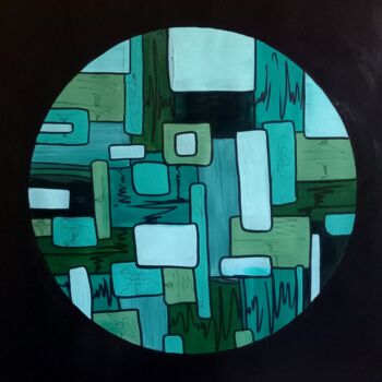 Peinture intitulée "Turquoise dreams" par Anna Mwaimba Mphande (Anna.k.m), Œuvre d'art originale, Gouache
