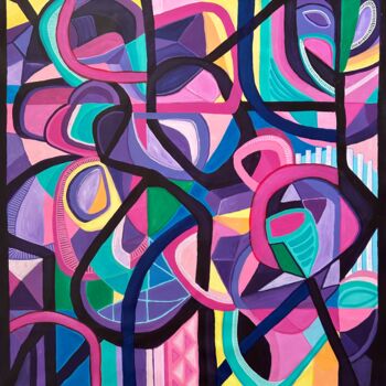 Schilderij getiteld "Looking For Directi…" door Samantha Malone, Origineel Kunstwerk, Acryl