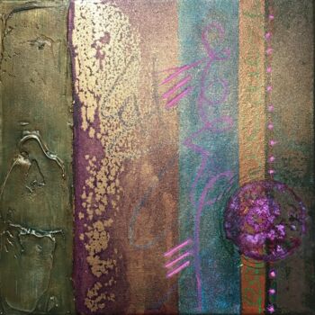 Painting titled "23063 - ESPRIT DE B…" by Laurence Hubswerlin Diradourian, Original Artwork, Acrylic Mounted on Wood Stretch…