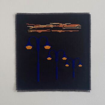 Arte têxtil intitulada "Fireflies" por Mariana Ivanova, Obras de arte originais, Bordado