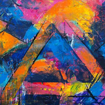 「Geometric Symphony」というタイトルの絵画 Jacob Farkasによって, オリジナルのアートワーク, デジタル絵画