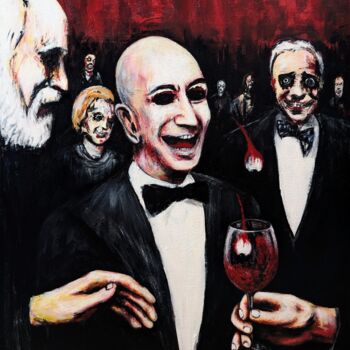 Ζωγραφική με τίτλο "Rich laugh" από Vaxo Lang, Αυθεντικά έργα τέχνης, Ακρυλικό