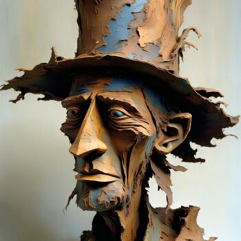 Digital Arts titled "picasso" by Si Levin, Original Artwork, AI generated image Mounted on artwork_cat.