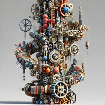 제목이 "Surreal Totem of Me…"인 디지털 아트 Alberto Capitani로, 원작, AI 생성 이미지