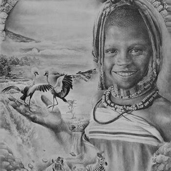 图画 标题为“African History” 由Dmitry Selivanov, 原创艺术品, 铅笔