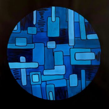 Pintura titulada "Blue dreams" por Anna Mwaimba Mphande (Anna.k.m), Obra de arte original, Gouache