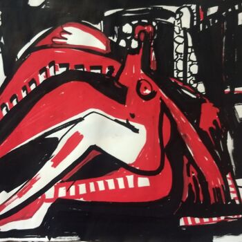 Pintura intitulada "A nude 11" por Pavlo Ponomarenko, Obras de arte originais, Acrílico