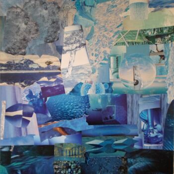 Collages intitulée "LA PROFONDEUR DE LA…" par Jihène Bouden, Œuvre d'art originale, Collages