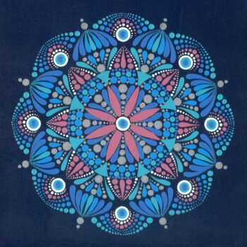 绘画 标题为“Mandala Protection” 由Kseniia Makliuchenko, 原创艺术品, 丙烯
