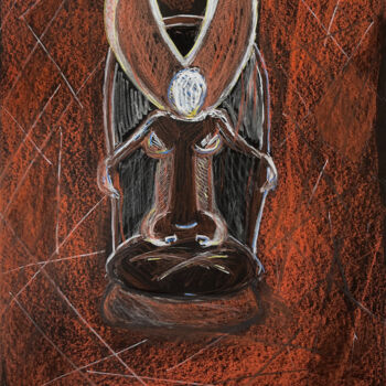 Drawing titled "%$iu / Black editio…" by Leni Smoragdova, Original Artwork, Pastel