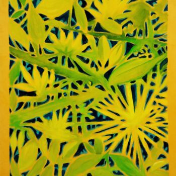 Peinture intitulée "Velvet Water lilies" par Baptiste Laurent, Œuvre d'art originale, Huile Monté sur Châssis en bois