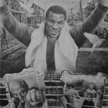 Tekening getiteld "Mike Tyson" door Dmitry Selivanov, Origineel Kunstwerk, Potlood