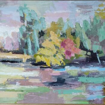 Pintura intitulada "A small landscape" por Elena Popa, Obras de arte originais, Acrílico