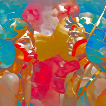 Arte digital titulada "“Venus & Adonis”" por Alexandra Bloodworth, Obra de arte original, Collages digitales
