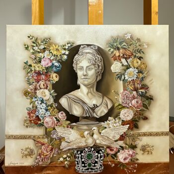 Peinture intitulée "Empress of Harmony" par Soraya Abbasi, Œuvre d'art originale, Huile