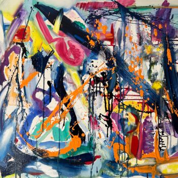 Ζωγραφική με τίτλο "Untitled V" από Jeffry Burke, Αυθεντικά έργα τέχνης, Λάδι Τοποθετήθηκε στο Ξύλινο φορείο σκελετό