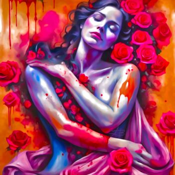 Artes digitais intitulada "“Mind The Thorns -…" por Alexandra Bloodworth, Obras de arte originais, Imagem gerada por IA