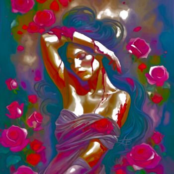 Arts numériques intitulée "“Mind The Thorns -…" par Alexandra Bloodworth, Œuvre d'art originale, Image générée par l'IA