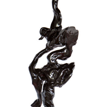 Sculptuur getiteld "Metamorfosi" door Fabrizio Sgró, Origineel Kunstwerk, Hout