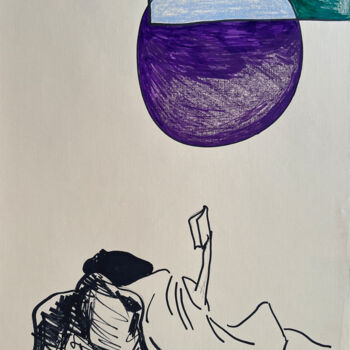 图画 标题为“jhyg8 / By the Rive…” 由Leni Smoragdova, 原创艺术品, 标记