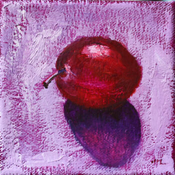 Painting titled "Plum VII" by Volha Milashevich, Original Artwork, Oil
